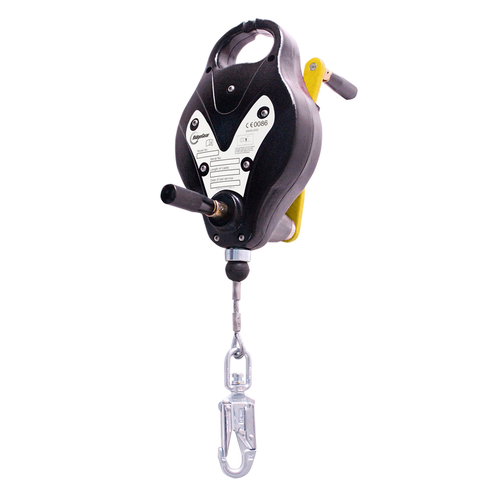 Fall Arrest & Rescue Block Recovery Winch 15m Wire Steady Handle Ridgegear RGA4H - White Wolf Safety
