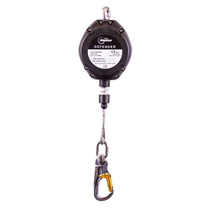 Defender Fall Arrest Block 9m Wire Ridgegear RGA9 DEF - White Wolf Safety