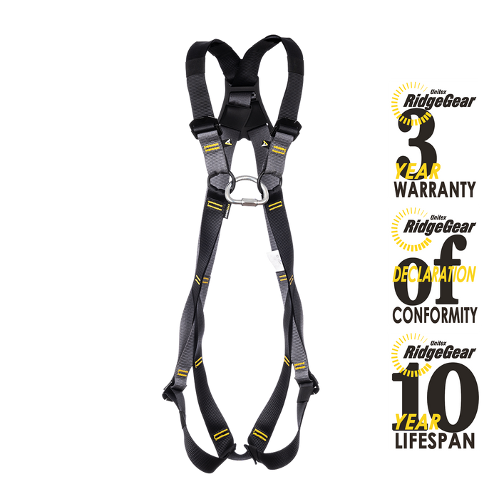 Full Body Climbing Harness Standard Small X-Small Ridgegear Adventure RGH14 - White Wolf Safety