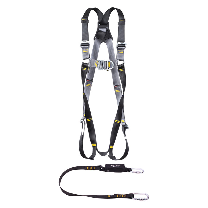 Standard Harness Lanyard Kit - 2-point Harness, Shock Absorbing Lanyard Ridgegear RGHK1