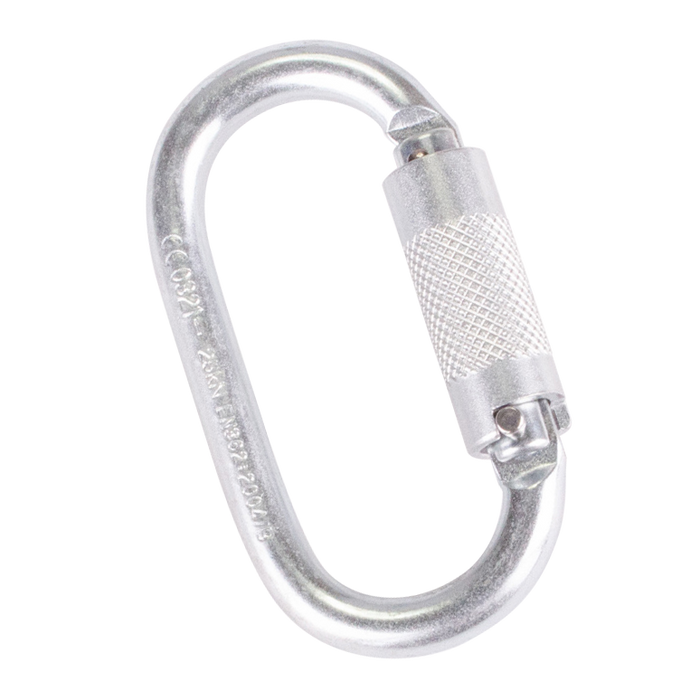 Twistlock Karabiner 17mm Zinc Steel Ridgegear RGK2 - White Wolf Safety