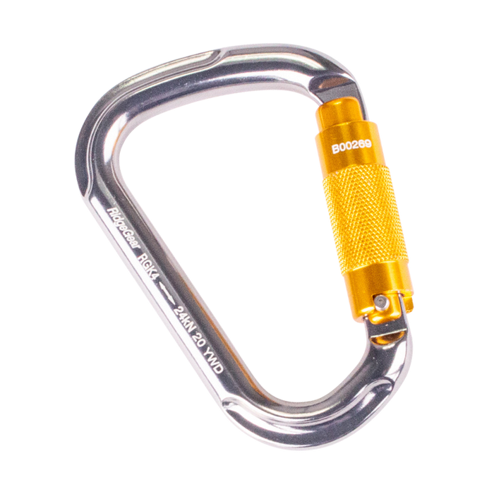 Twistlock Karabiner 25mm Aluminium Rope Access Ridgegear RGK4 - White Wolf Safety