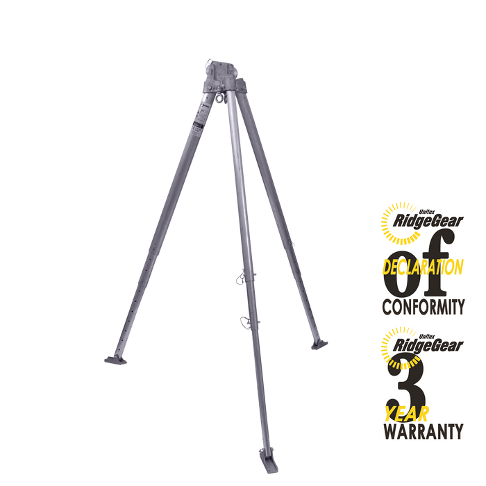 Rescue Tripod Portable Light 2.7m EN795 SWL 200kg Ridgegear RGR1 - White Wolf Safety