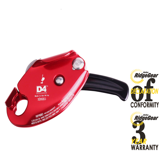 ISC D4 Work / Rescue Descender AutoLock Ridgegear RGR16 - White Wolf Safety
