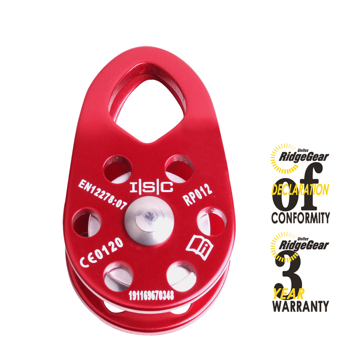 ISC Single Rope Pulley Swing Cheek 10mm - 13mm Rope Ridgegear RGR17 - White Wolf Safety