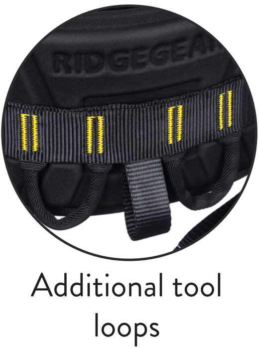 Deluxe Comfort Safety Harness 4-Point Front Rear Side D Quick Release Ridgegear RGH6 - White Wolf Safety