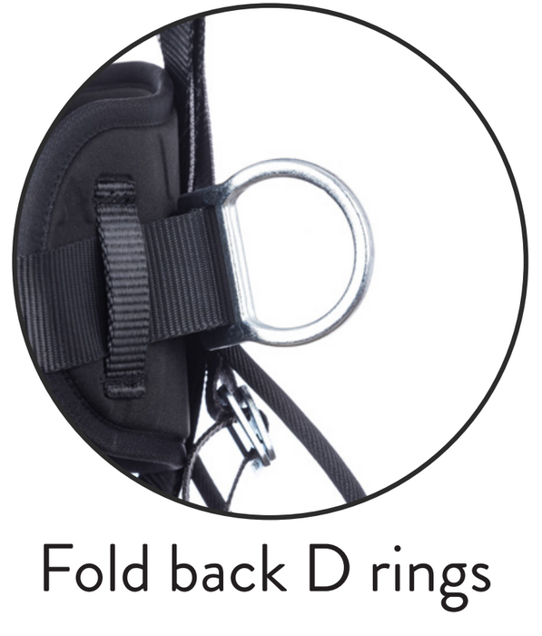 Deluxe Comfort Safety Harness 4-Point Front Rear Side D Quick Release Ridgegear RGH6 - White Wolf Safety