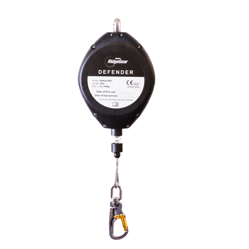 Defender Fall Arrest Block 20m Wire Ridgegear RGA20 DEF - White Wolf Safety