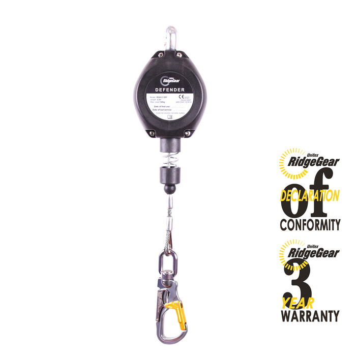 Defender Fall Arrest Block 3.3m Wire Ridgegear RGA3.3 DEF - White Wolf Safety