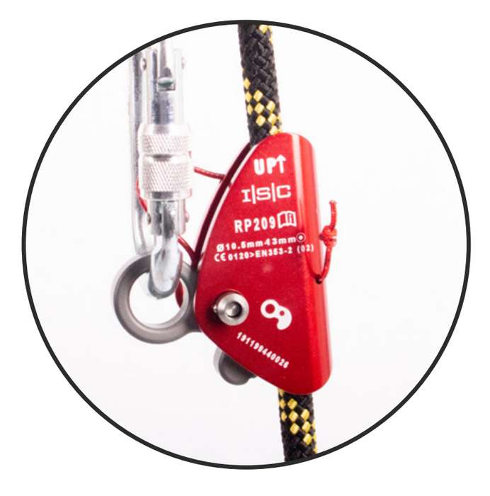ISC Vertical Safety Rope Grab for 10.5 & 11mm Kernmantle Rope Ridgegear RGA31 - White Wolf Safety