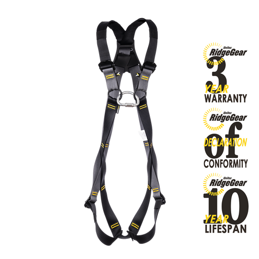 Full Body Climbing Harness Standard Small X-Small Ridgegear Adventure RGH14 - White Wolf Safety