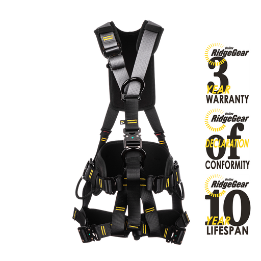 Multitask Work Positioning Comfort Safety Harness 5-Point Support Ridgegear RGH16 - White Wolf Safety