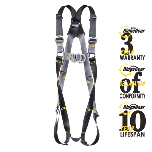 Safety Harness Economy 2-Point Front & Rear D Ridgegear RGH2 - White Wolf Safety