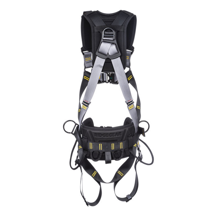 Deluxe Comfort Safety Harness 4-Point Front Rear Side D Quick Release Ridgegear RGH6 - White Wolf Safety