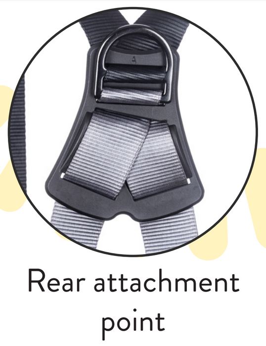Deluxe Comfort Safety Harness 4-Point Front Rear Side D Quick Release Ridgegear RGH6 - White Wolf Safety