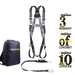 Basic Harness Lanyard Kit - 2-point Harness, Shock Absorbing Lanyard Ridgegear RGHK1 - White Wolf Safety