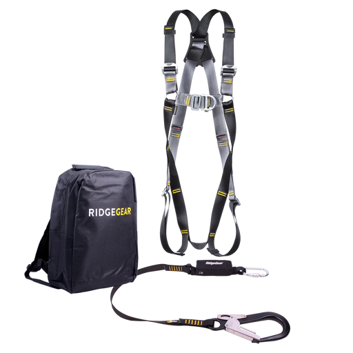 Scaffolders Harness Lanyard Kit - 2-point Harness, Shock Lanyard Ridgegear RGHK2 - White Wolf Safety