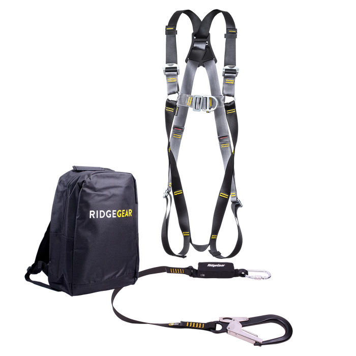 Scaffolders Harness Lanyard Kit - 2-point Harness, Shock Lanyard Ridgegear RGHK2 - White Wolf Safety