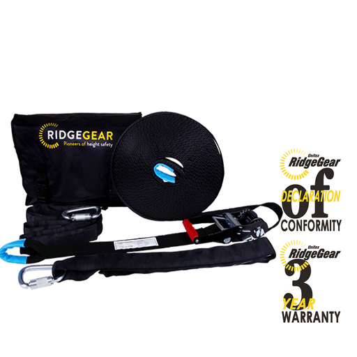 Temporary Fall Arrest Web Lifeline Kit 10m / 20m Ridgegear RGHL1 - White Wolf Safety