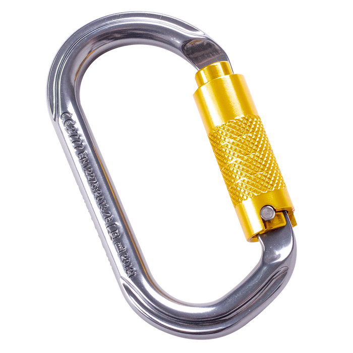 Triple Action Karabiner 19mm Climbers Aluminium Ridgegear RGK1/AT - White Wolf Safety