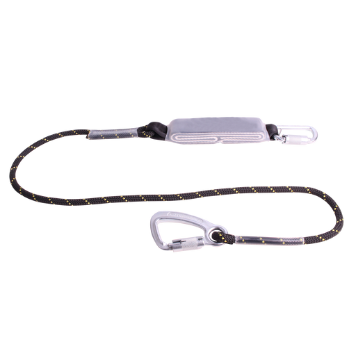 Shock Absorber Lanyard Kernmantle Rope 1.7m Ridgegear RGL11/1.7 - White Wolf Safety