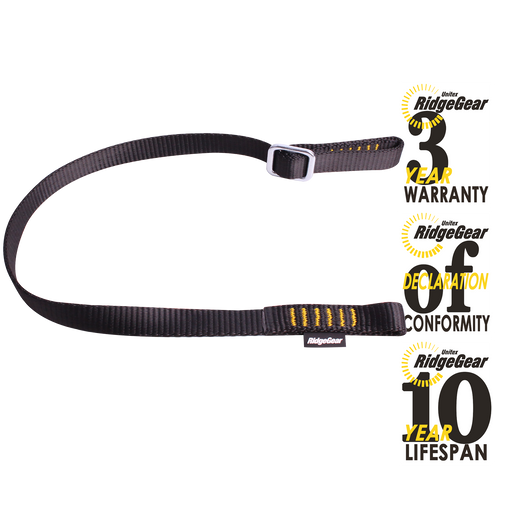 Restraint Lanyard Single Leg Adjustable 1m Ridgegear RGL12/1 - White Wolf Safety