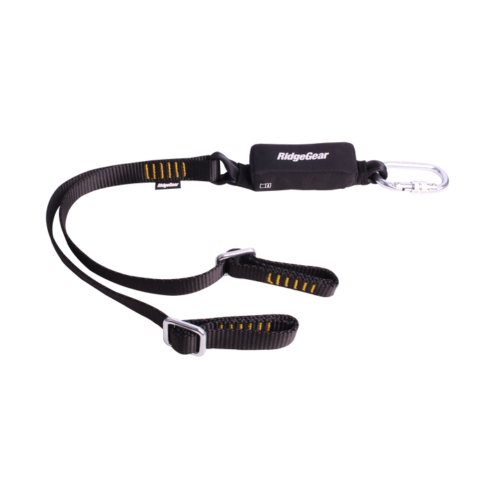 Twin Leg Adjustable Shock Absorber Lanyard 1.8m Ridgegear RGL16/1.8 - White Wolf Safety