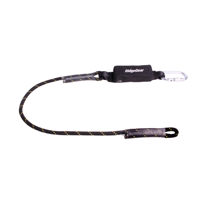Shock Absorber Rope Lanyard Single 1.8m Ridgegear RGL2/1.8 - White Wolf Safety