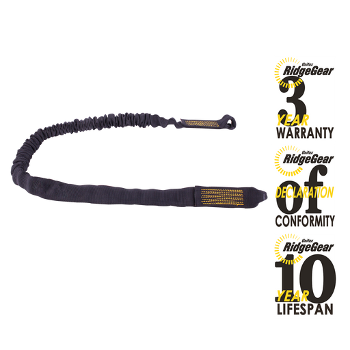 Kinetic Web Lanyard Single Leg 1.3m Ridgegear RGL20/1.3 - White Wolf Safety