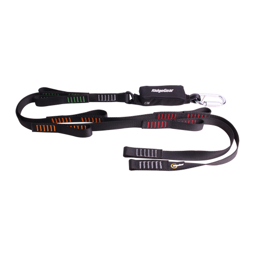 Twin Leg Webbing Tie Back Shock Absorber Lanyard Ridgegear RGL29 - White Wolf Safety