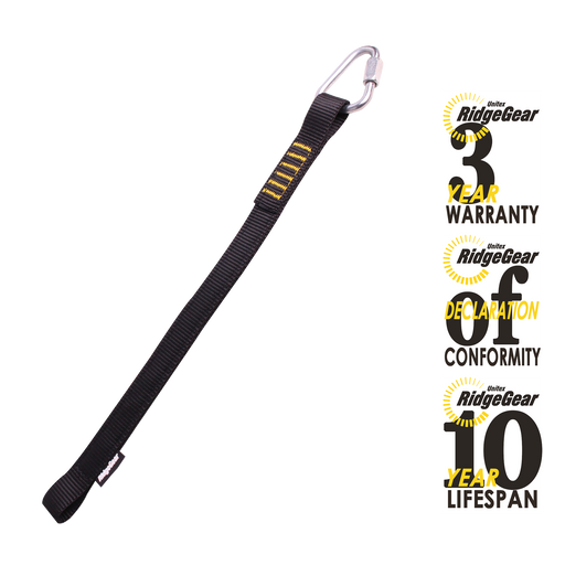 Extension Strop Lanyard Webbing 0.45m Ridgegear RGL4 - White Wolf Safety
