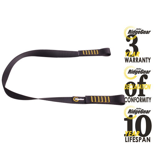 Restraint Lanyard Single Leg Webbing 1.8m Ridgegear RGL5/1.8 - White Wolf Safety