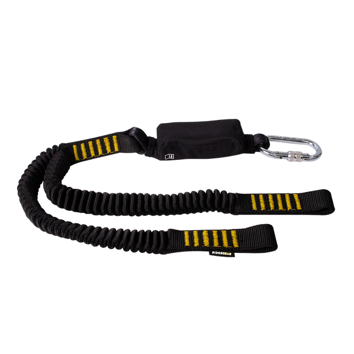 Elastic Shock Absorber Lanyard Twin 1.8m Ridgegear RGL9/1.8 - White Wolf Safety