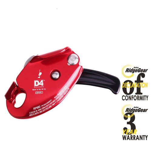 ISC D4 Work / Rescue Descender AutoLock Ridgegear RGR16 - White Wolf Safety