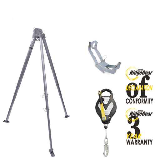 Rescue Tripod STANDARD Winch Recovery Kit 15m Ridgegear RGR1/TRIPODKIT1 - White Wolf Safety