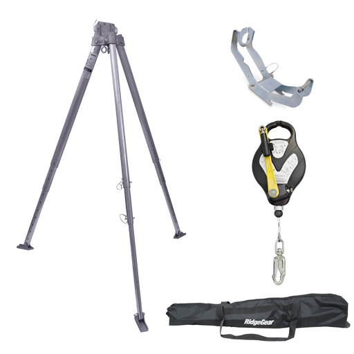 Rescue Tripod STANDARD Winch Recovery Kit 15m + Bag Ridgegear RGR1/TRIPODKIT2 - White Wolf Safety
