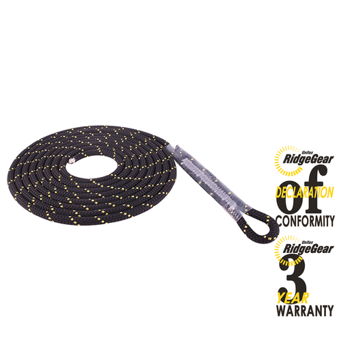 Kernmantle Rope 11mm with Single Eye 20m Ridgegear RGRO11/20 - White Wolf Safety