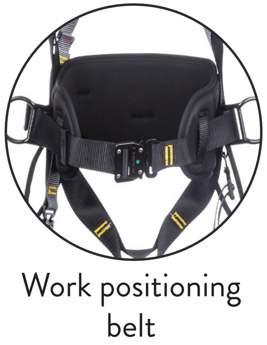 Deluxe Comfort Safety Harness 4-Point Front Rear Side D Quick Release Ridgegear RGH6 - White Wolf Safety